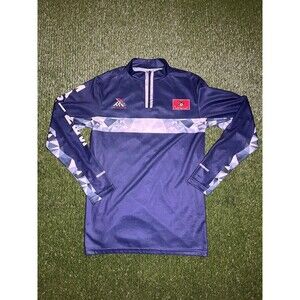 Always Advancing Marine Corps Marathon Jersey Navy Blue Men's S Long Sleeve